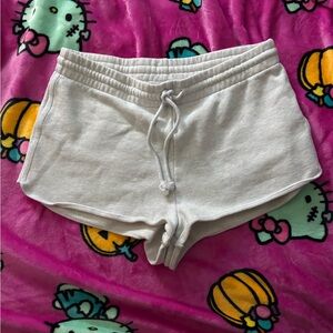 Cozy White TNA Shorts